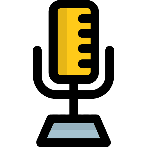 Audio interface mic music and multimedia icon