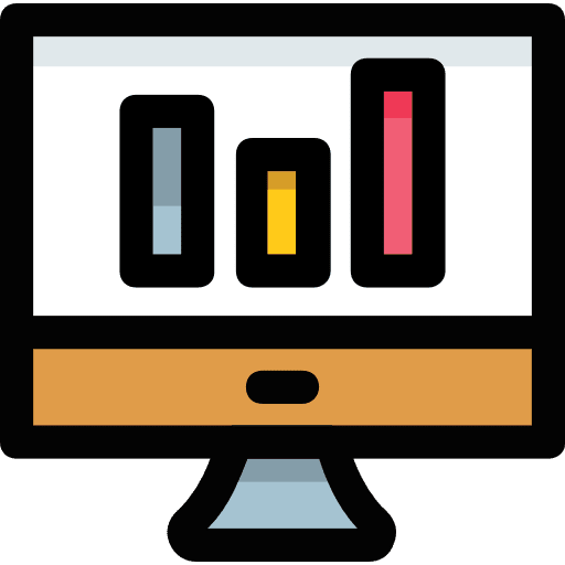 Analytics graphic business stats icon