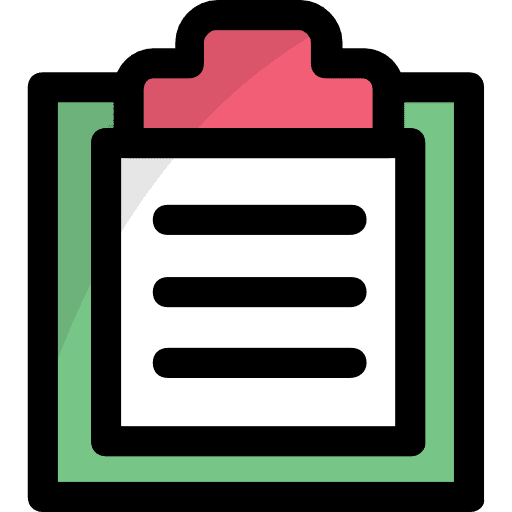 Clipboard list tools and utensils education icon