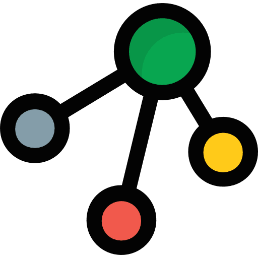 Network circles network shapes icon