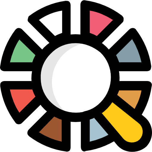 Pie chart graphical pie chart stats icon