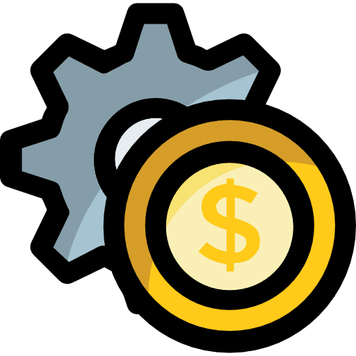 Management money coin dollar icon