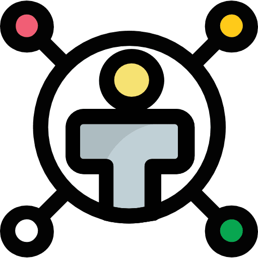 Social network profile networking interface icon