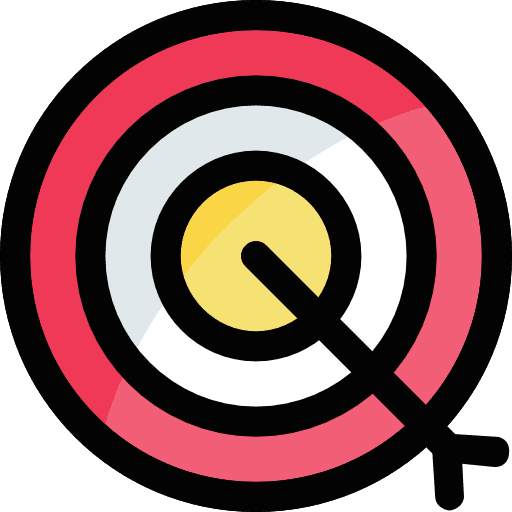 Target dart board weapons archery icon