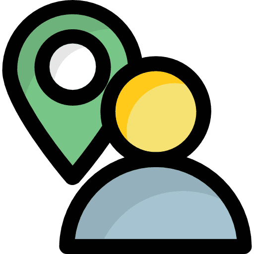 User maps and location tools interface icon