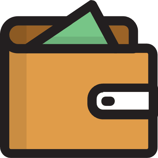 Wallet notes card money icon