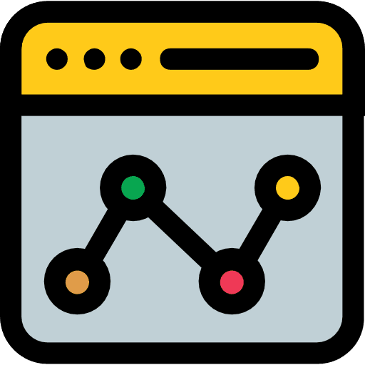 Analytics business and finance internet interface icon