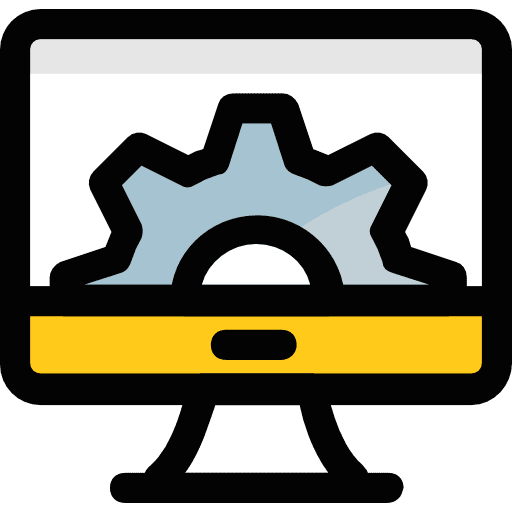 Settings computer settings tv icon