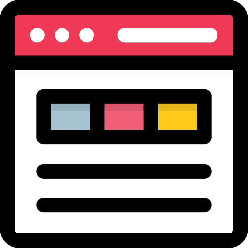 Website browser interface coding icon