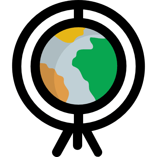 Earth globe maps and location planet planet earth icon