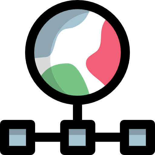 Network internet earth grid ui icon