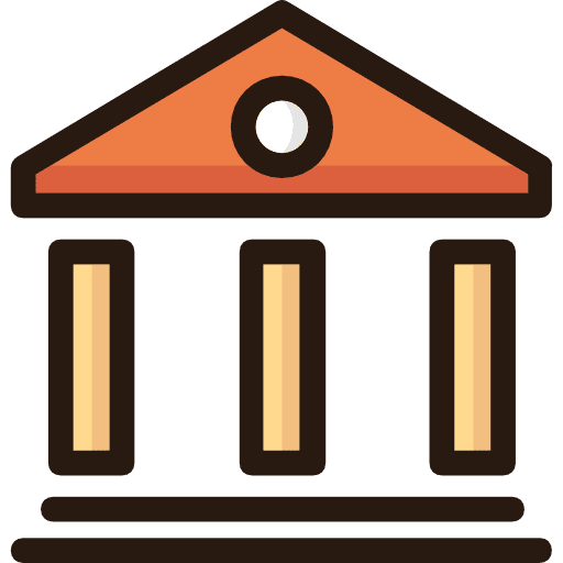 Courthouse law architecture and city trial icon