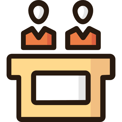 Jury trial people jury icon