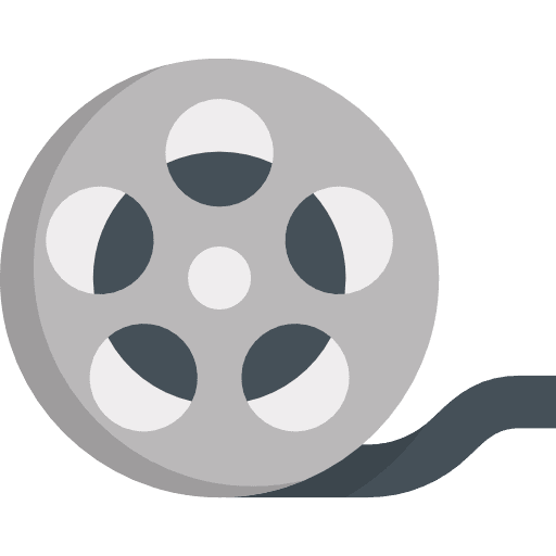 Movie film filming video player entertainment icon