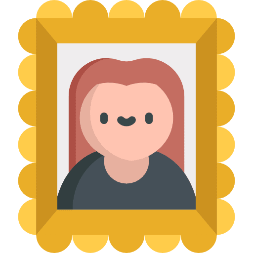 Portrait art and design picture art icon