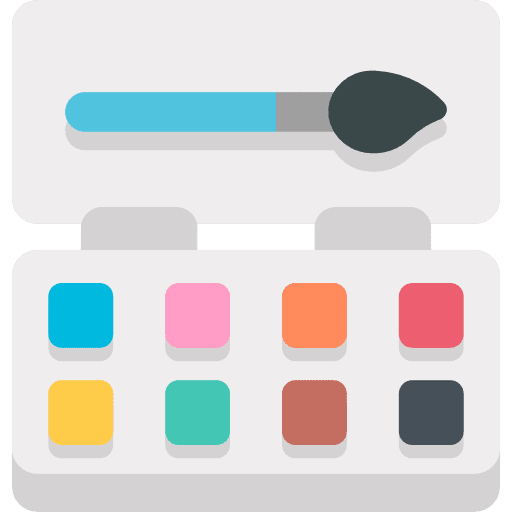 Watercolor paint art and design watercolor icon