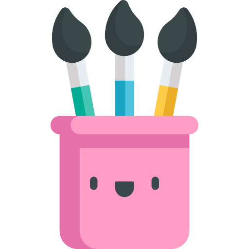 Brushes tools and utensils painter artist icon
