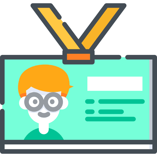 Id card credential identification ui icon