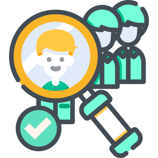 Job search employment seo and web human resources icon