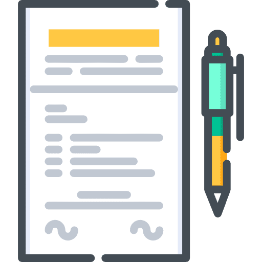 Contract degree contract patent icon