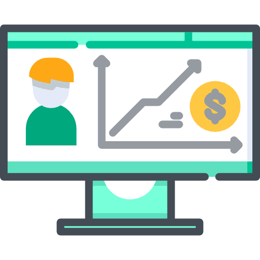 Profits finances growing graph icon