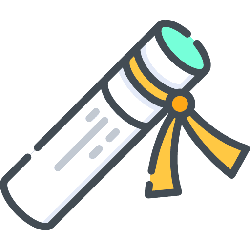 Diploma business and finance contract education icon