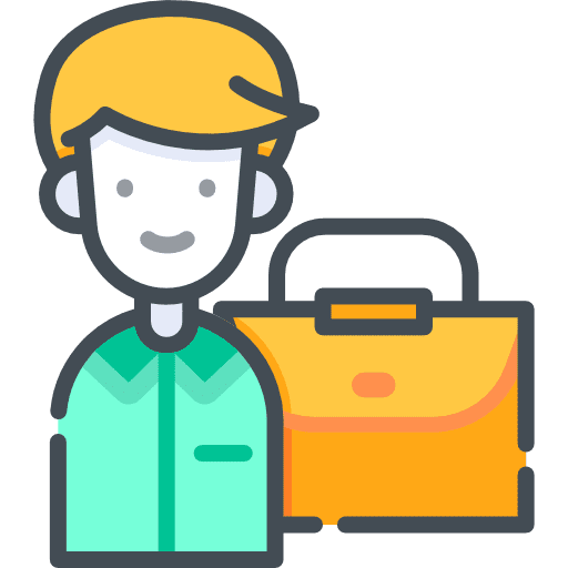 Employee professions and jobs internship people icon