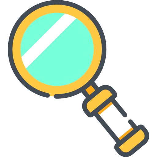 Magnifying glass search seo and web zoom icon
