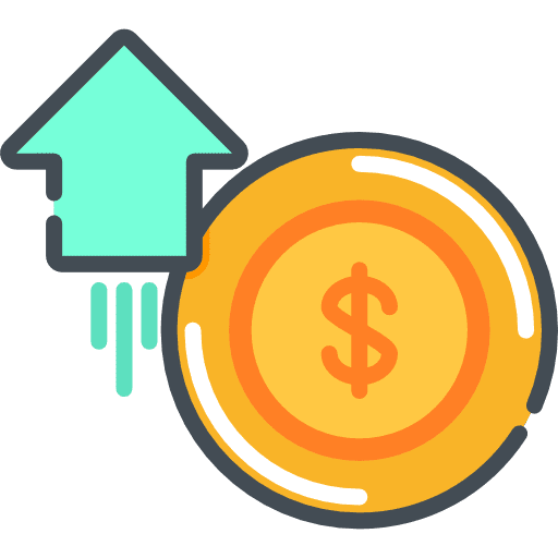 Profits business and finance dollar money icon