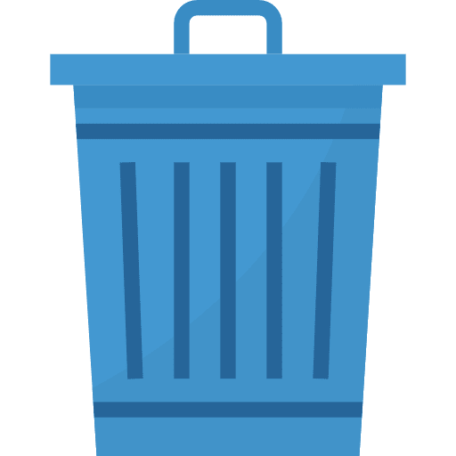 Trash can furniture and household bin trash can icon