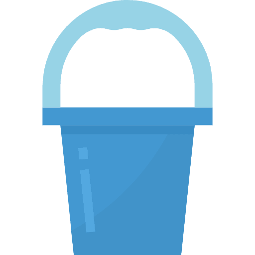 Bucket mop housekeeping bucket icon