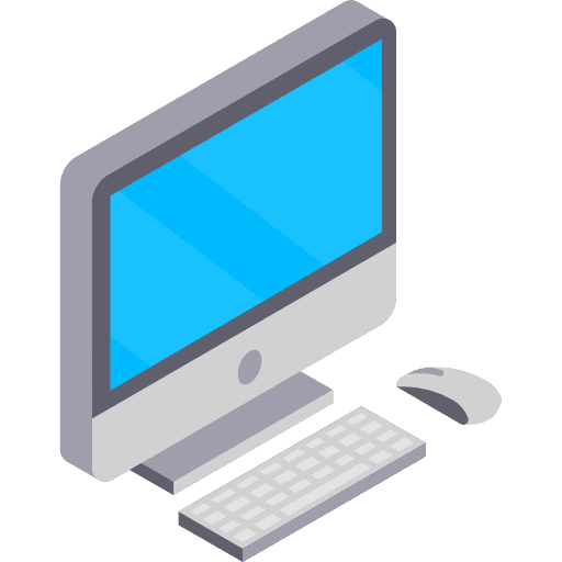 Computer monitor keyboard screen icon