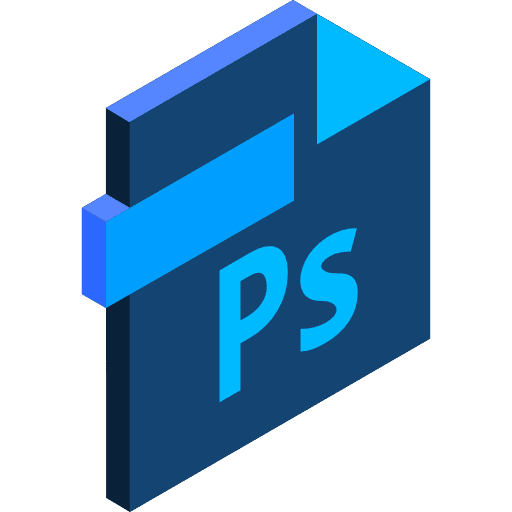 Psd extension format files and folders icon