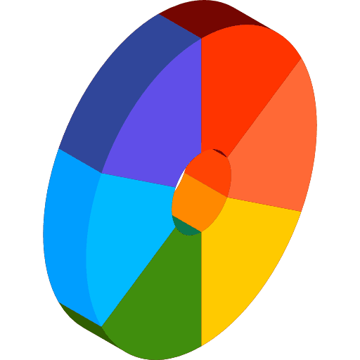 Color wheel tools and utensils wheel colour icon