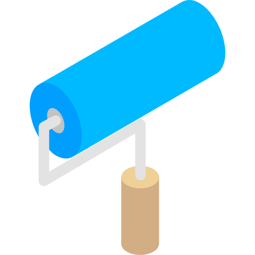 Paint roller tools and utensils paint roller painter icon