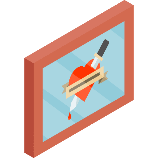 Framed art print screen art and design interface icon