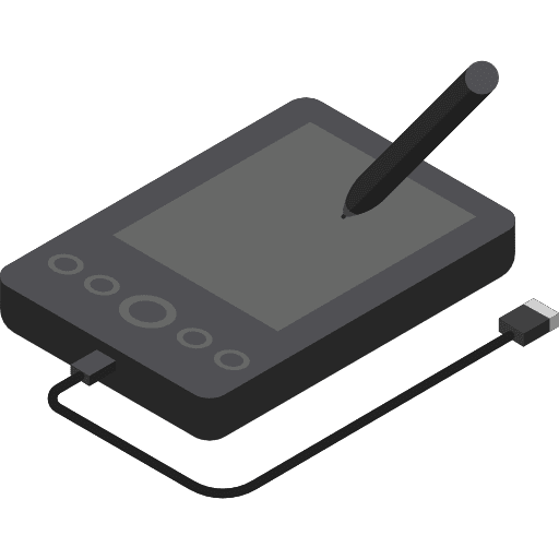 Graphic tablet device electronic graphic tablet icon