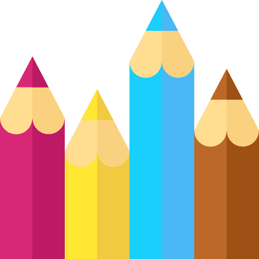 Draw colors colored pencils draw icon