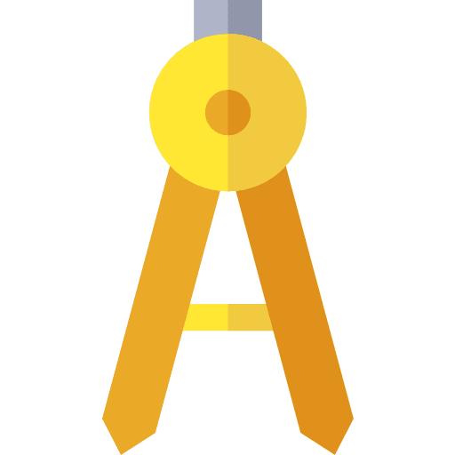 Compass drawing maps and location art and design icon