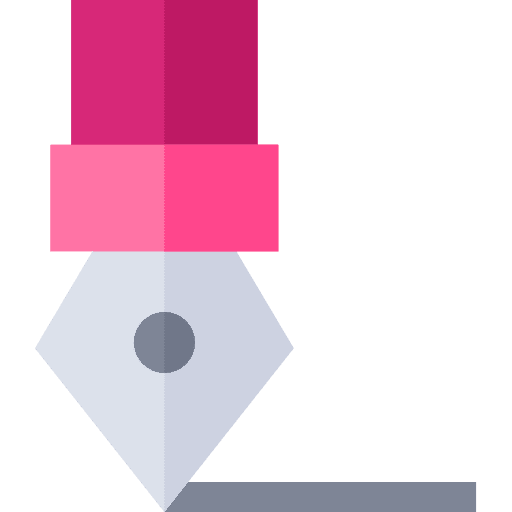 Ink pen tools and utensils art and design vintage icon