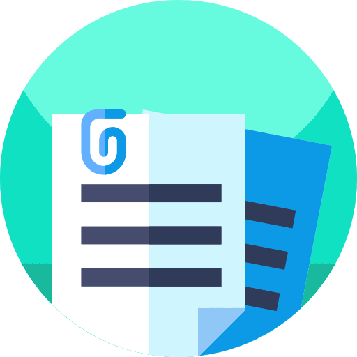 Clip attach files and folders attached file icon