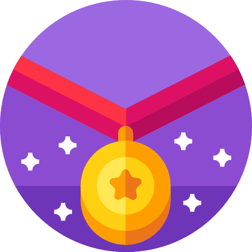 Medal sports and competition award cup icon