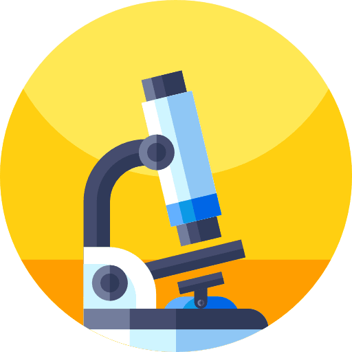 Microscope healthcare and medical science virus icon