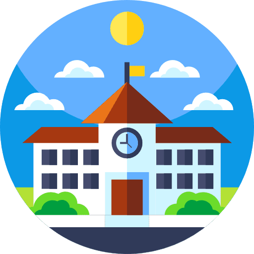 School education college buildings icon