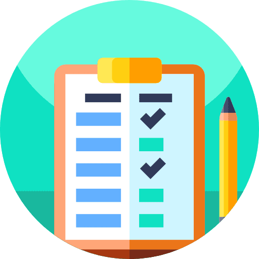 Scoring clipboard files and folders criteria icon