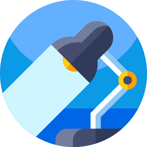 Desk lamp desk lamp furniture and household technology icon