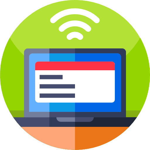 Laptop signal electronics connection icon