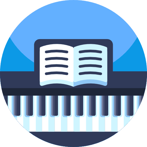 Piano musical instrument organ music and multimedia icon