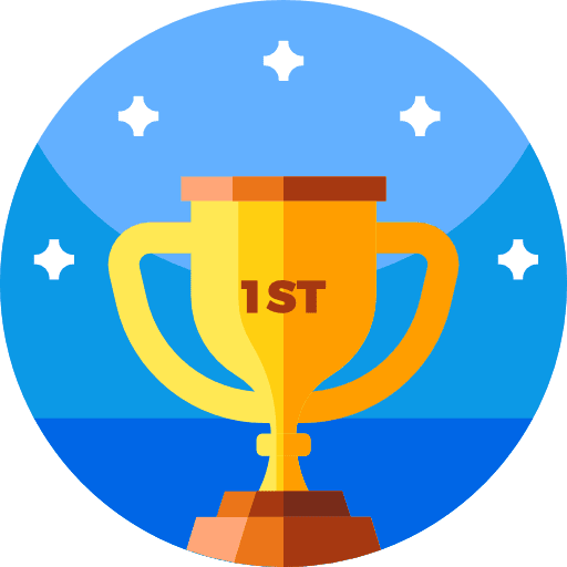 Trophy champion sports and competition education icon