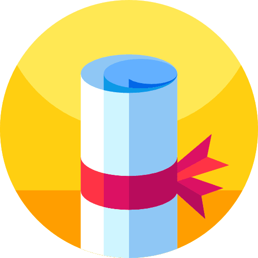 Certificate files and folders interface diploma icon